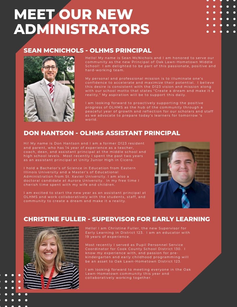 Meet our new Administrators